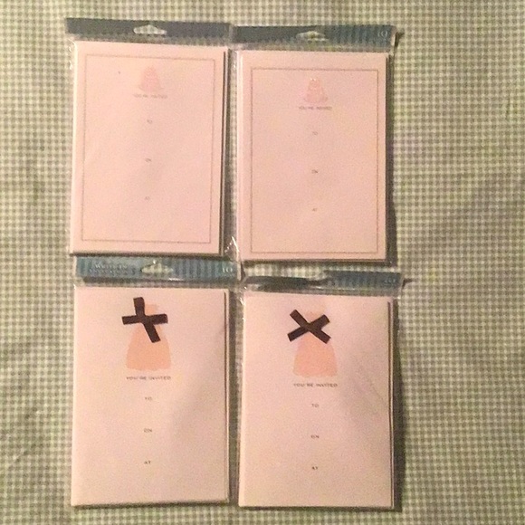 G Squared Other - Wedding shower invites. Glitter and satin bows. 10 invites per pack x 4 packs